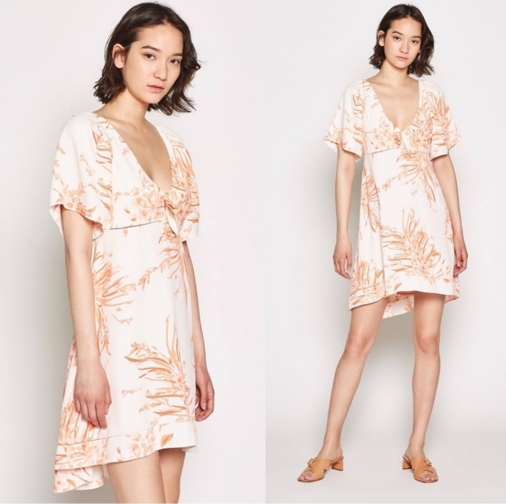 Joie Floral Orange Women's Silk Dress